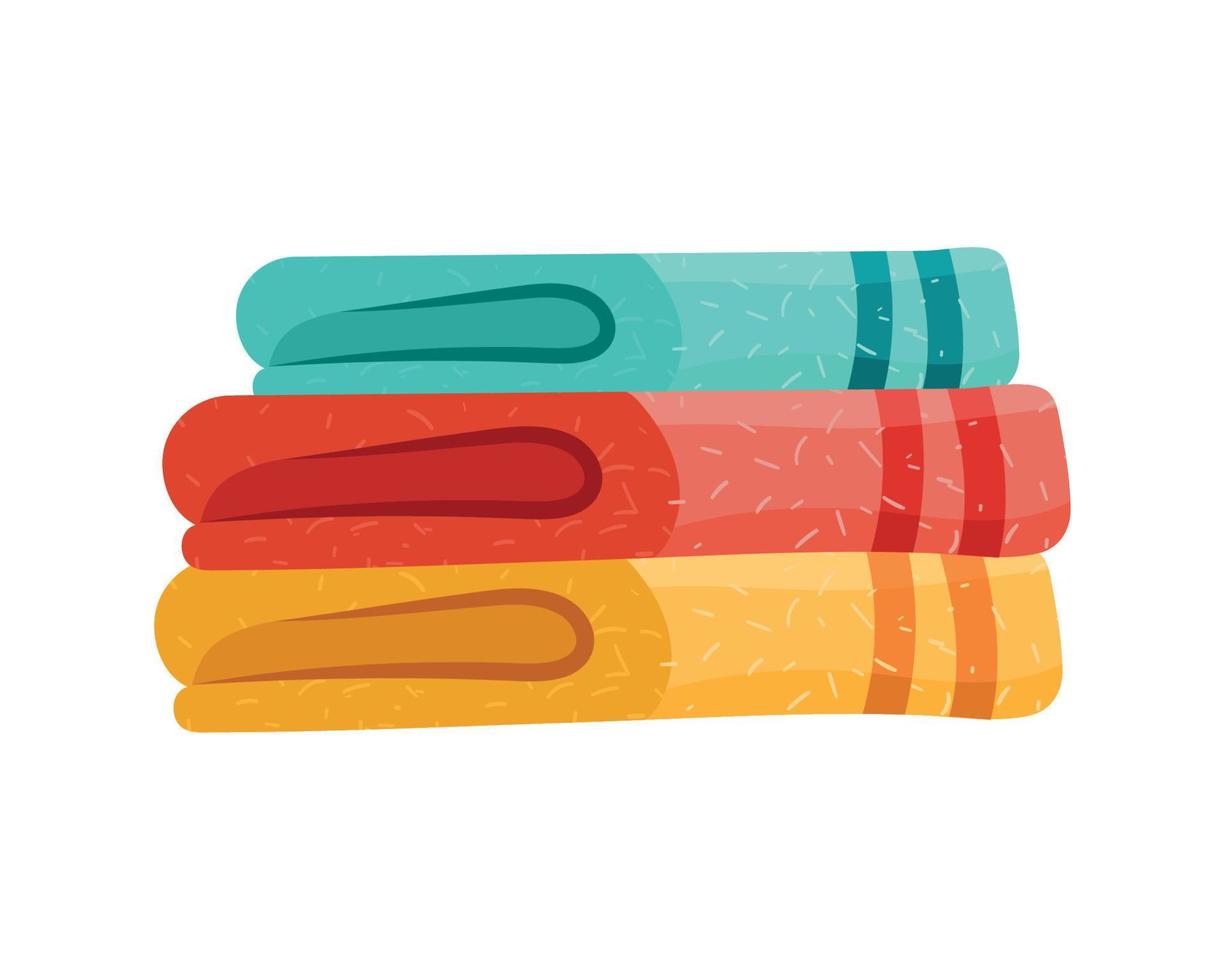 three towels folded vector