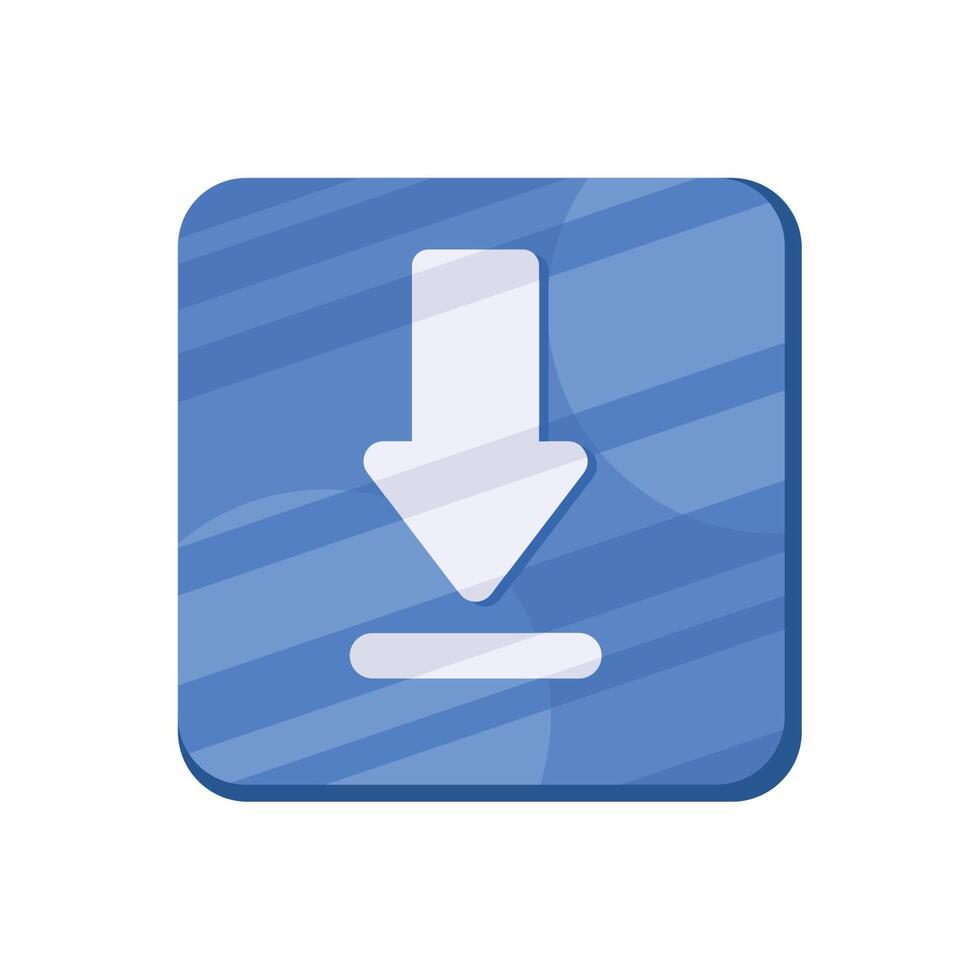 arrow download app button vector