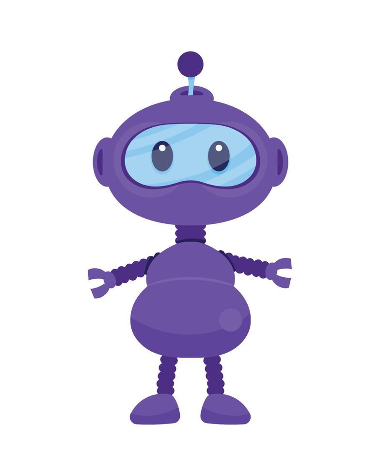 purple robot electronic vector