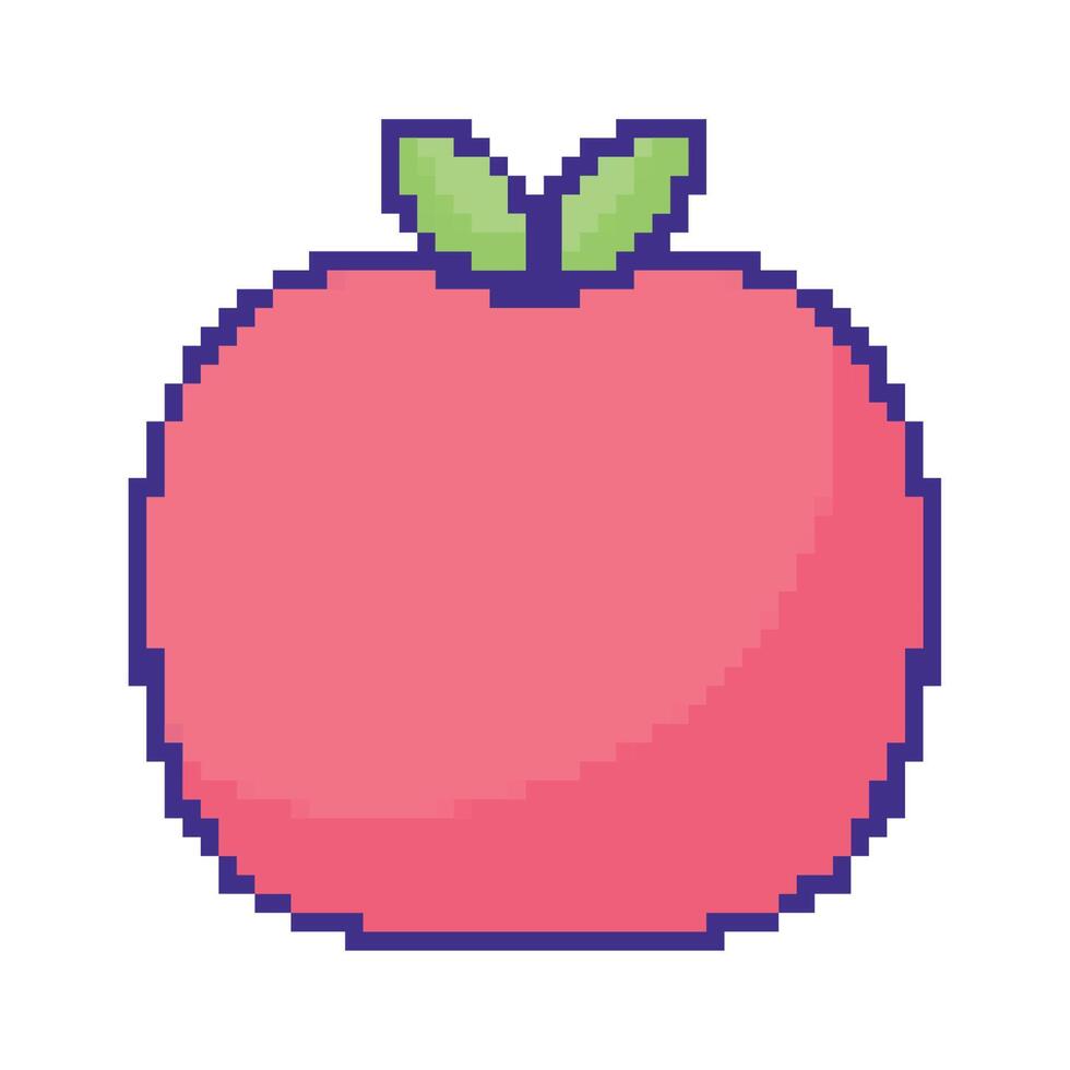 apple pixel art vector