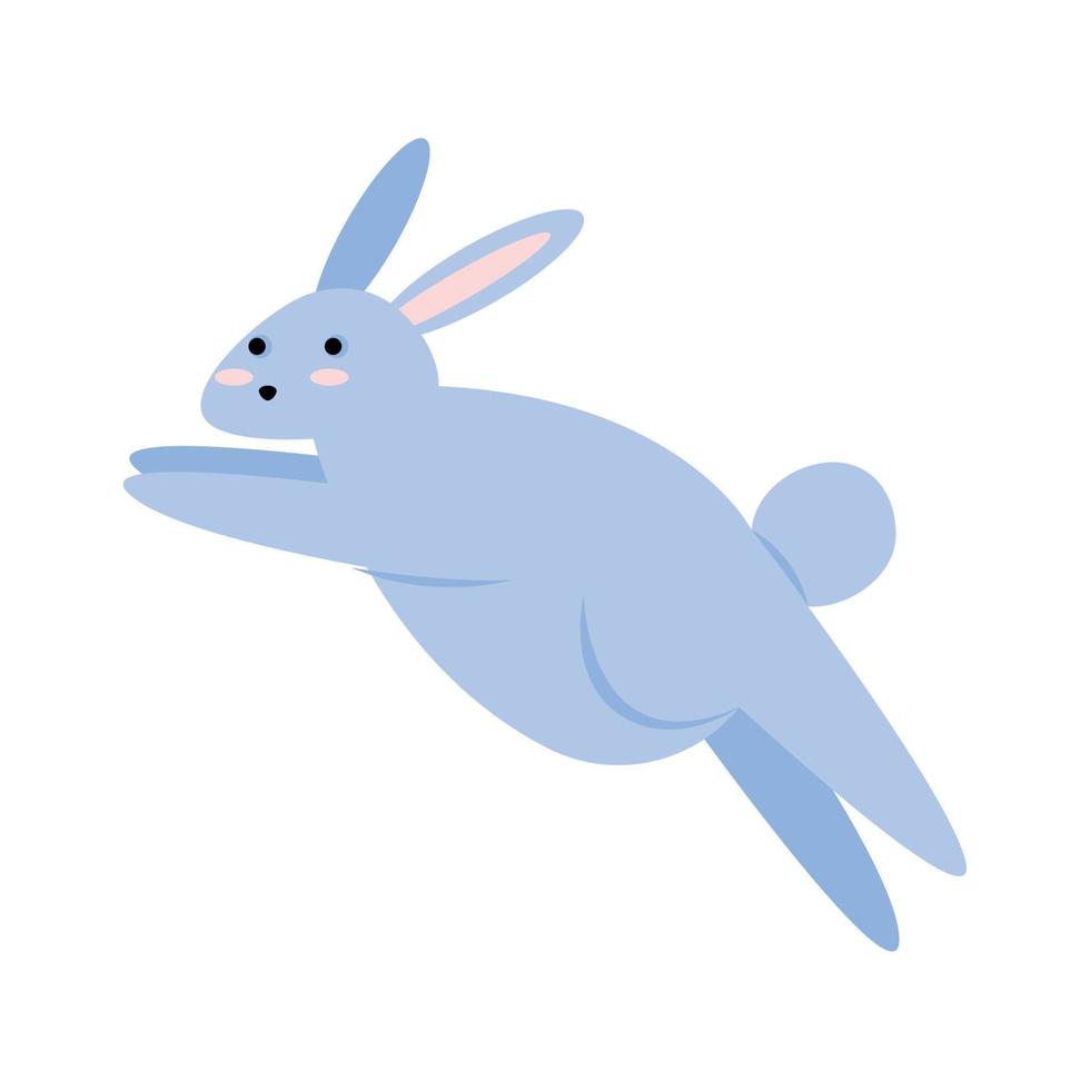 lindo conejo saltando vector