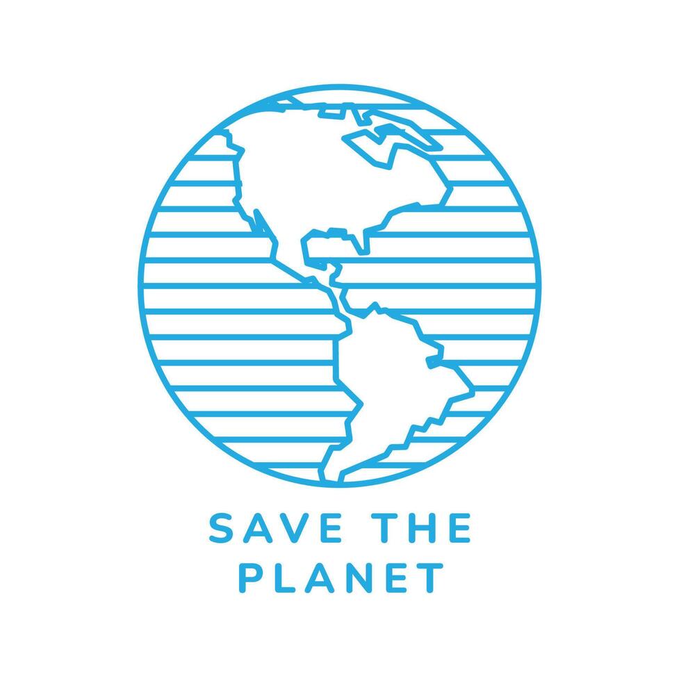 save the planet label vector