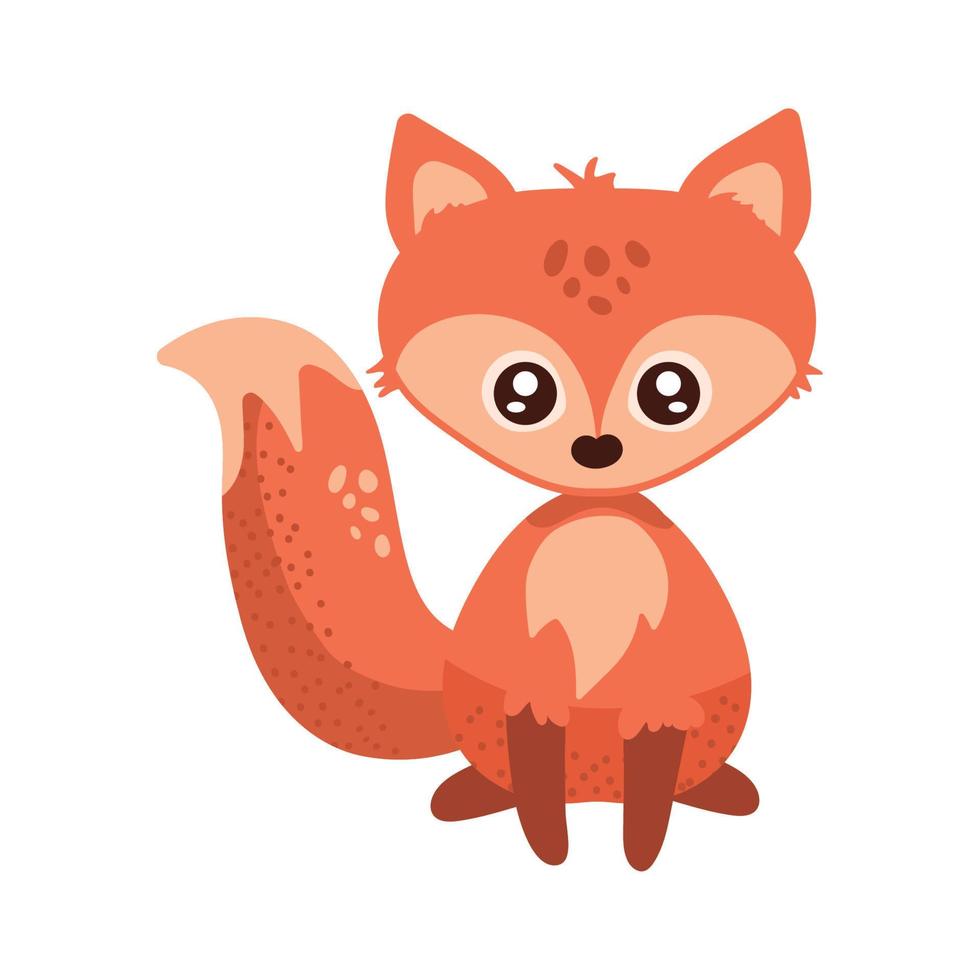 cute fox animal vector