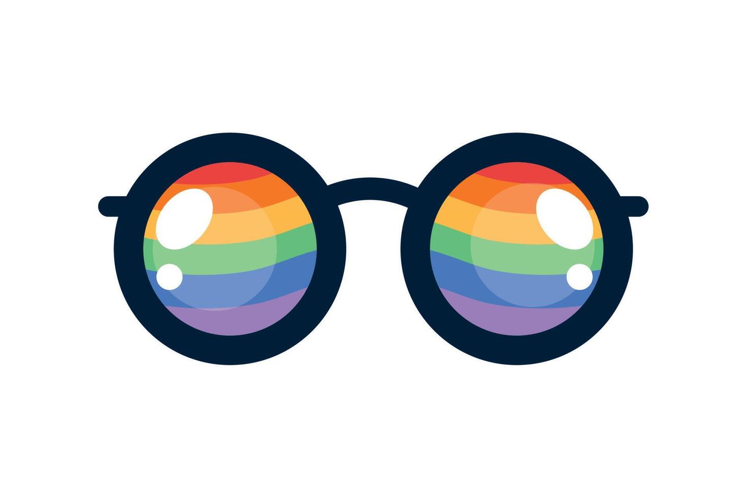 eyeglasses with lgbtq flags vector