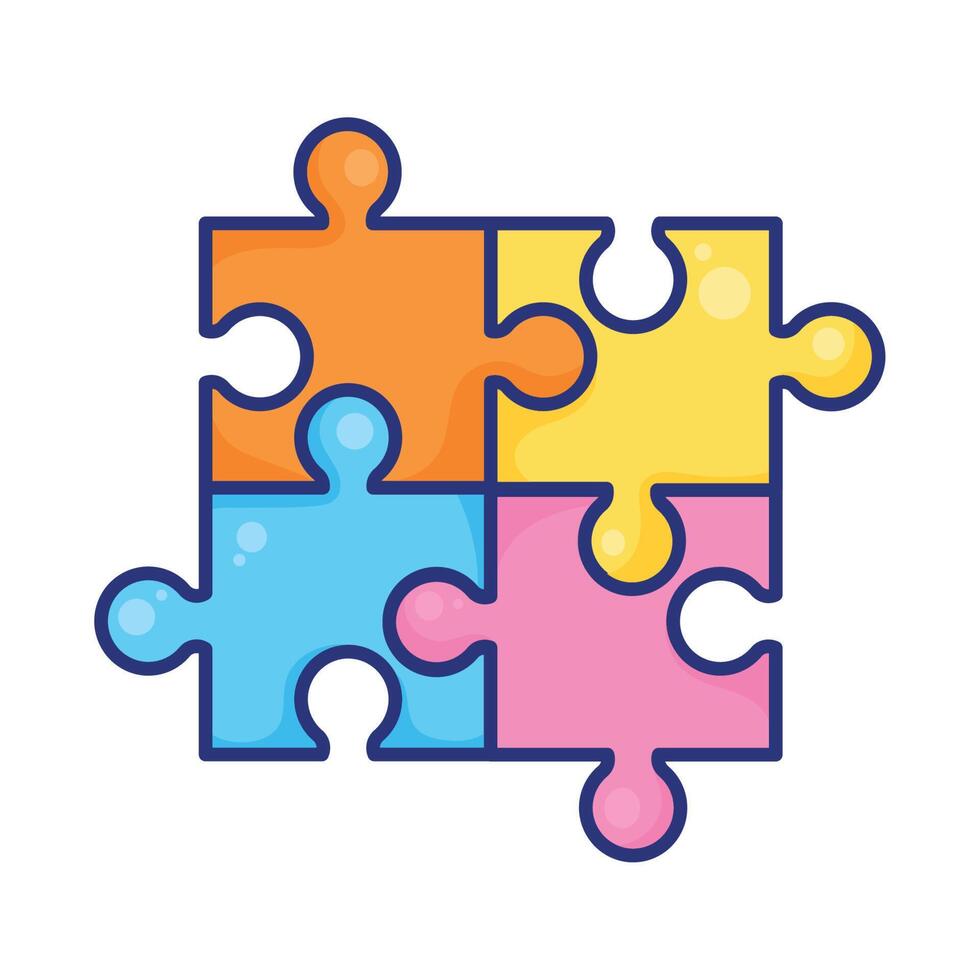 puzzle game pieces vector