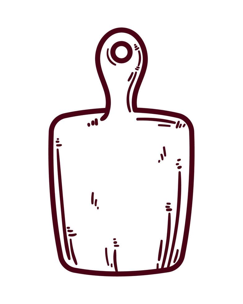 kitchen board wooden utensil vector