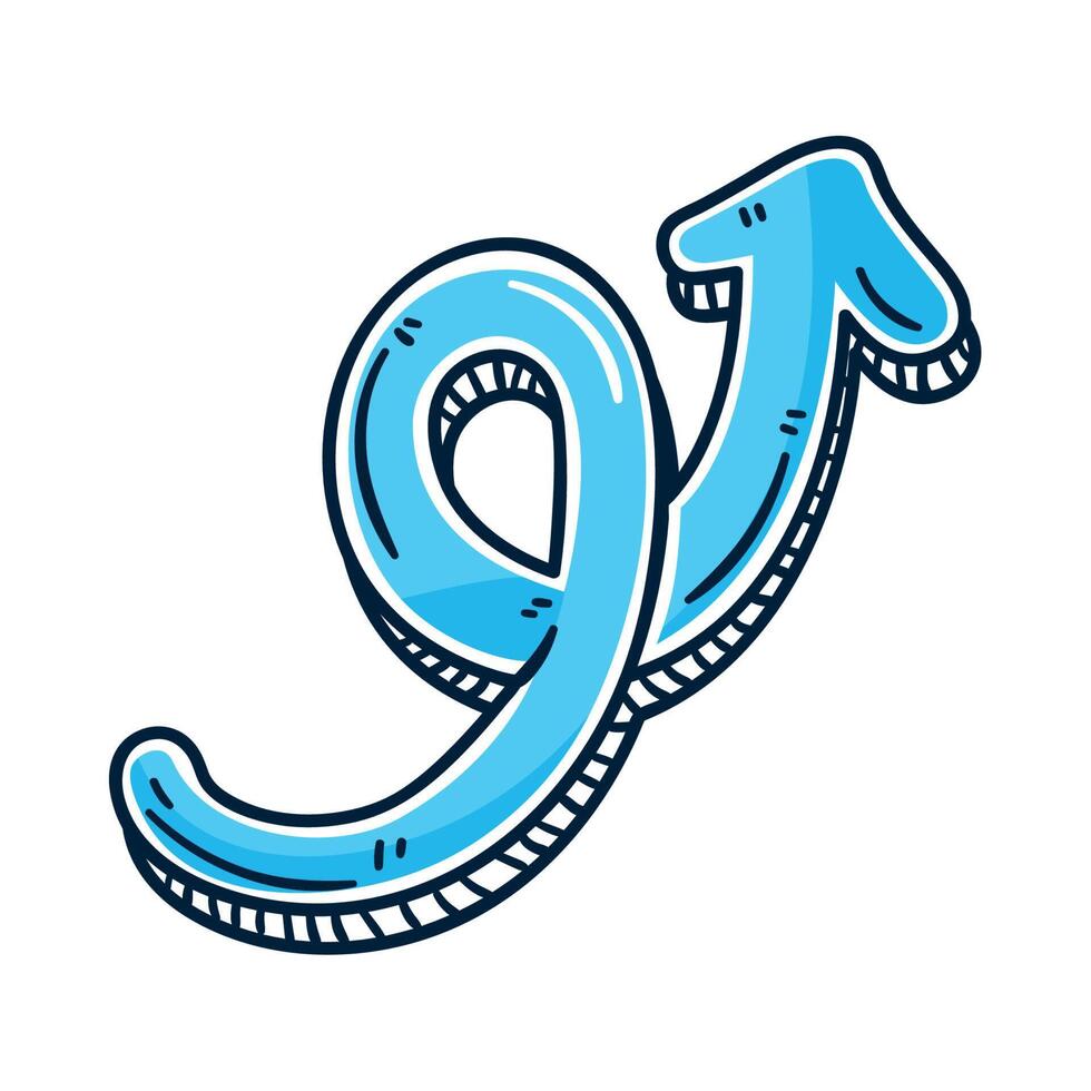 blue spiral arrow vector