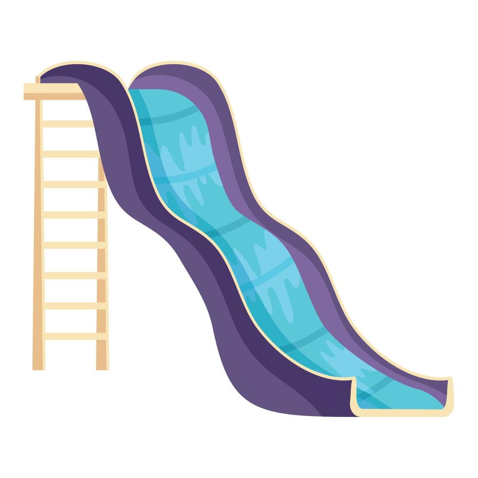 water park purple slide vector