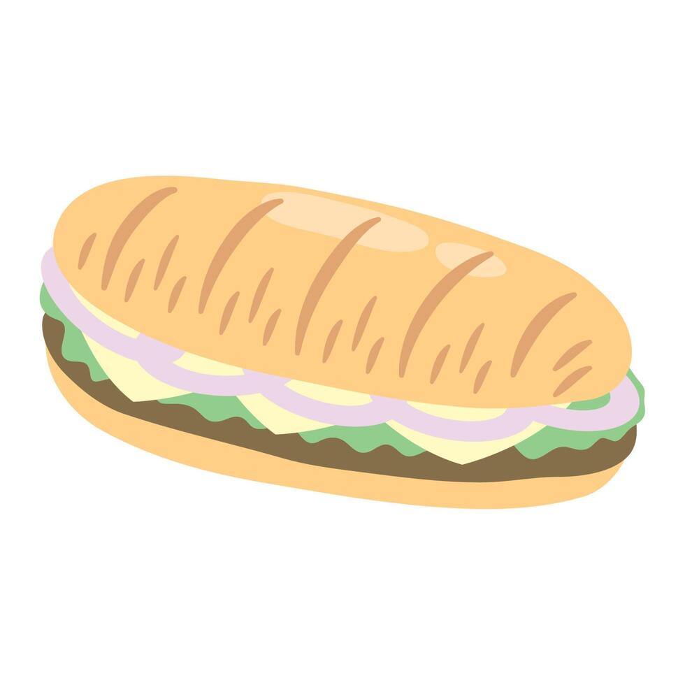 sandwich cuban food vector