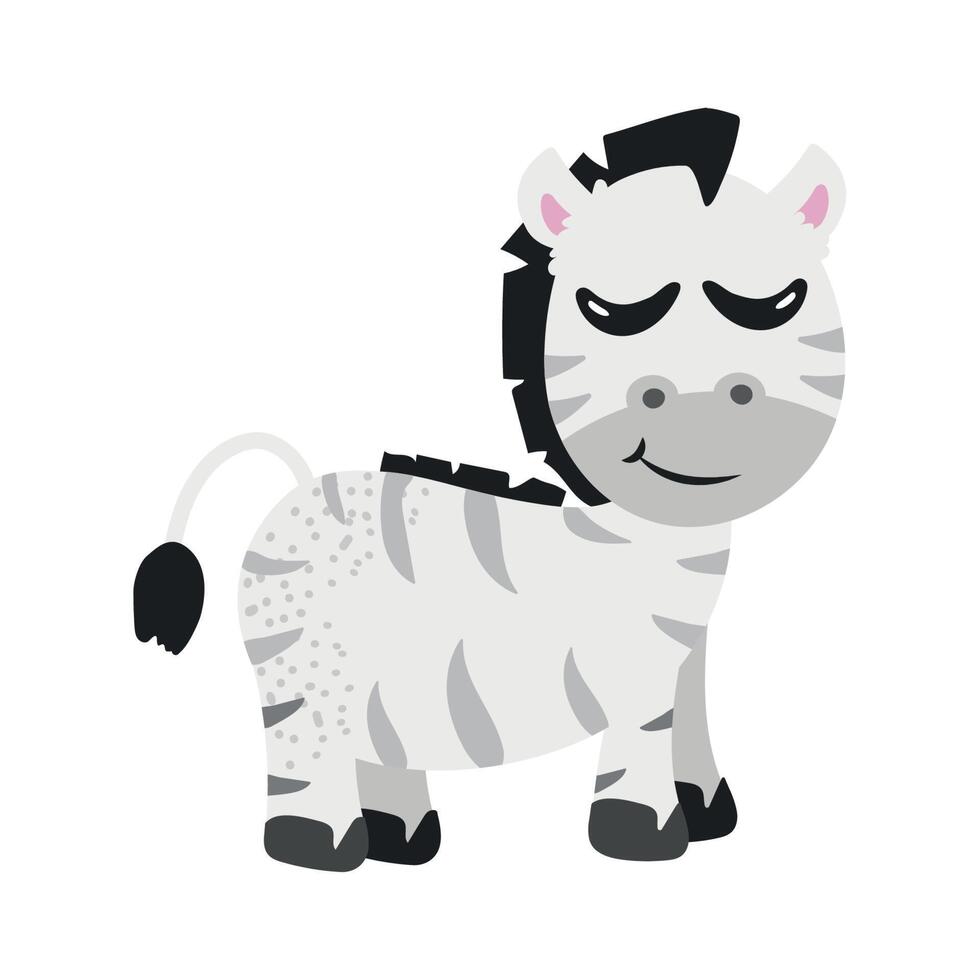 cute zebra animal vector