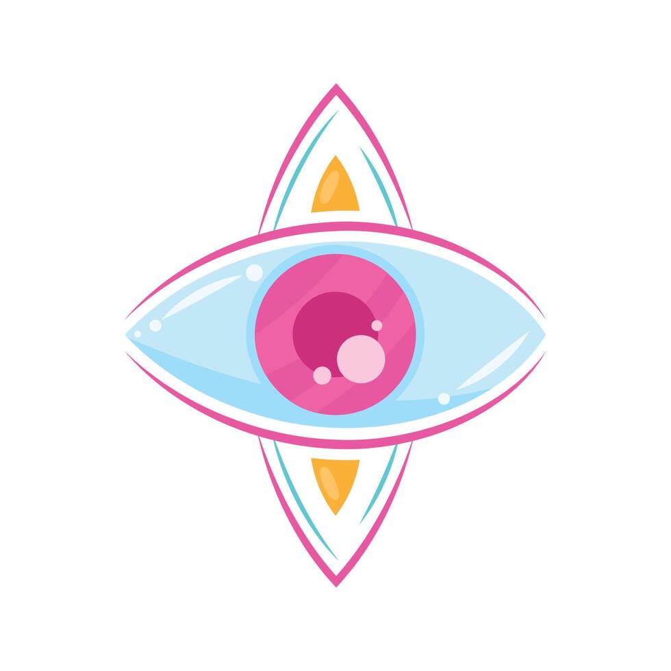 ojo rosado humano vector