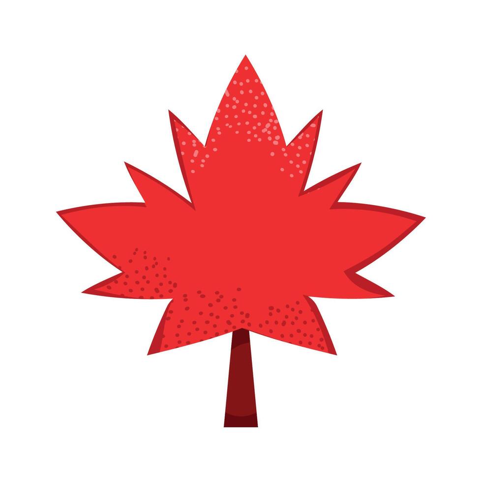 hoja de arce roja canadiense vector