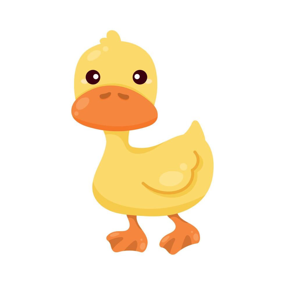 cute duck farm animal vector