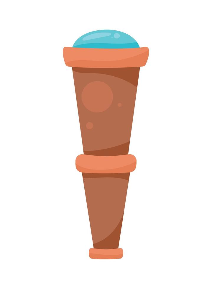 wooden telescope antique device vector