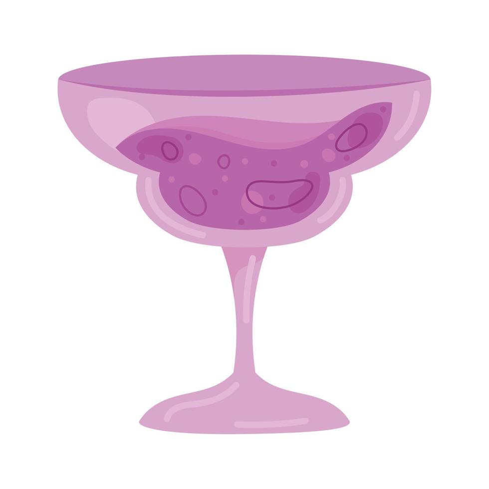 bebida de copa de cóctel lila vector