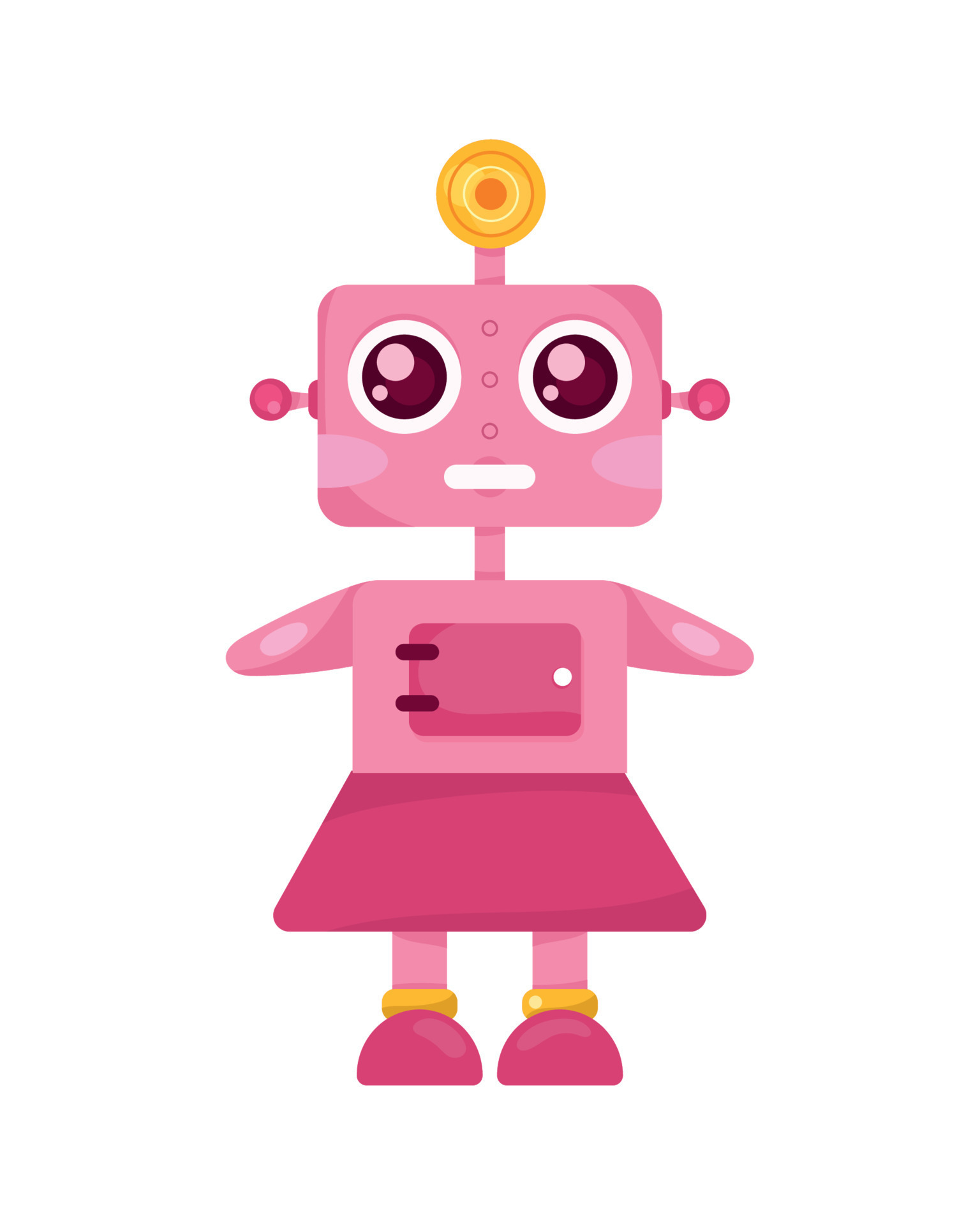pink female robot 11451649 Vector Art at Vecteezy pink female robot 11451649 Vector Art at Vecteezy