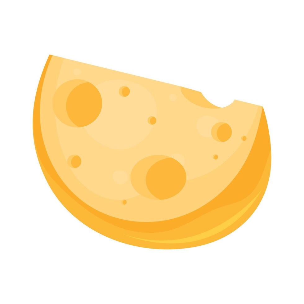 deliciosa porción de queso ahumado vector