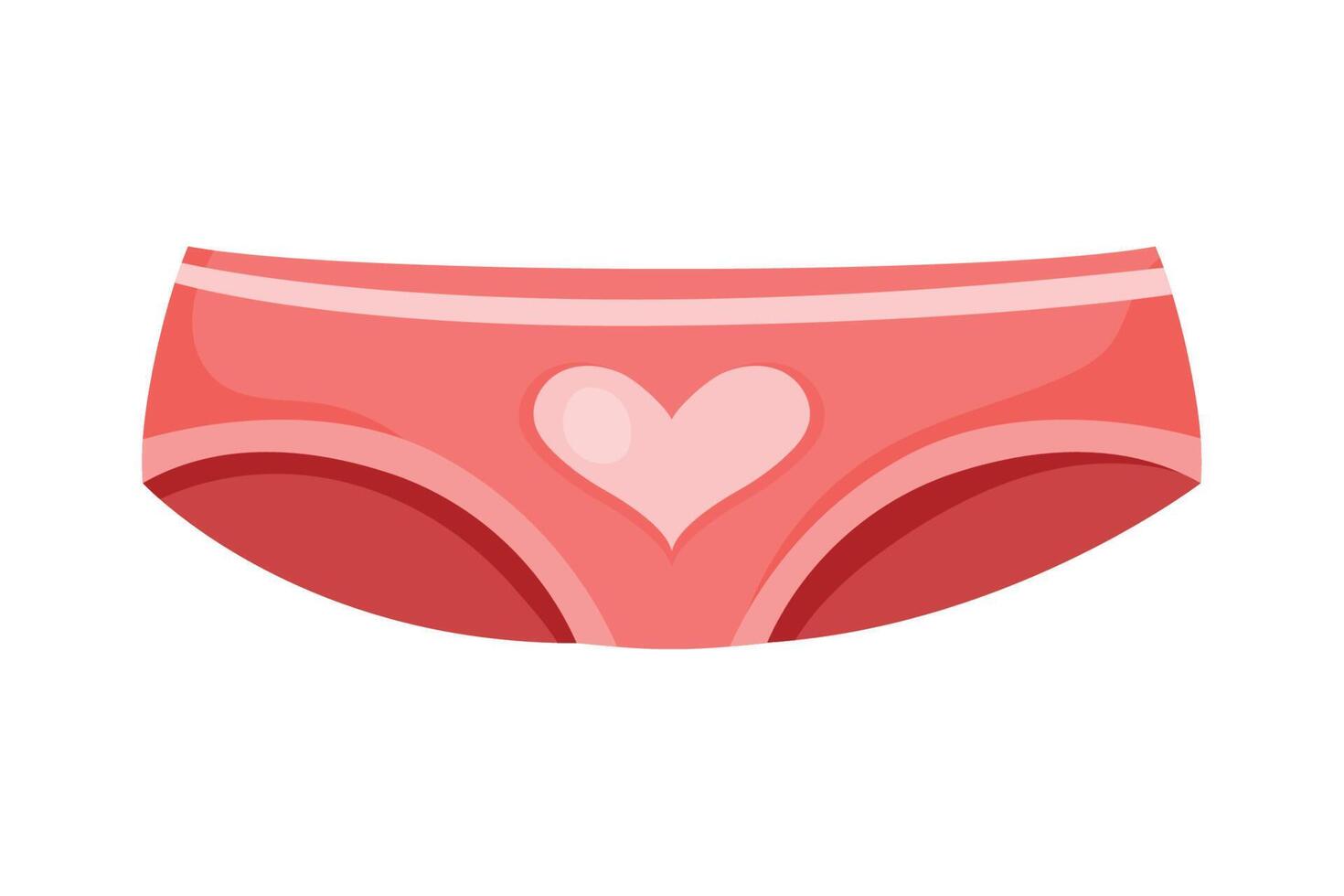 feminine panty with heart vector