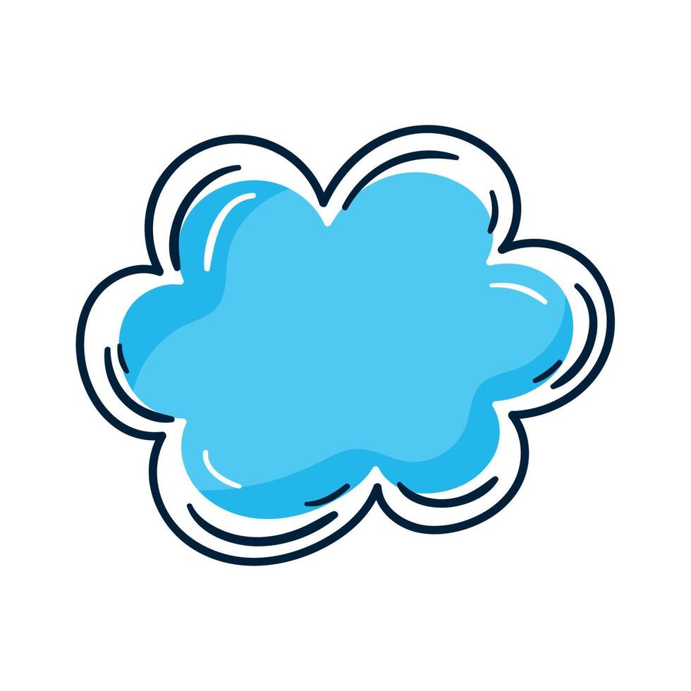 cielo de nubes estilo doodle vector