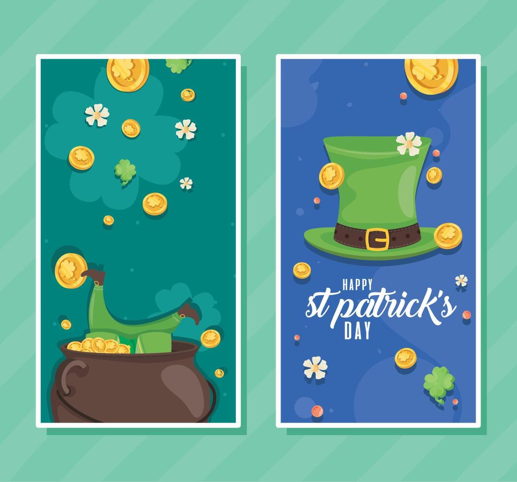 tarjetas del dia de san patricio vector