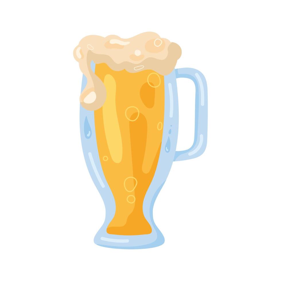 jarra de cerveza, bebida vector