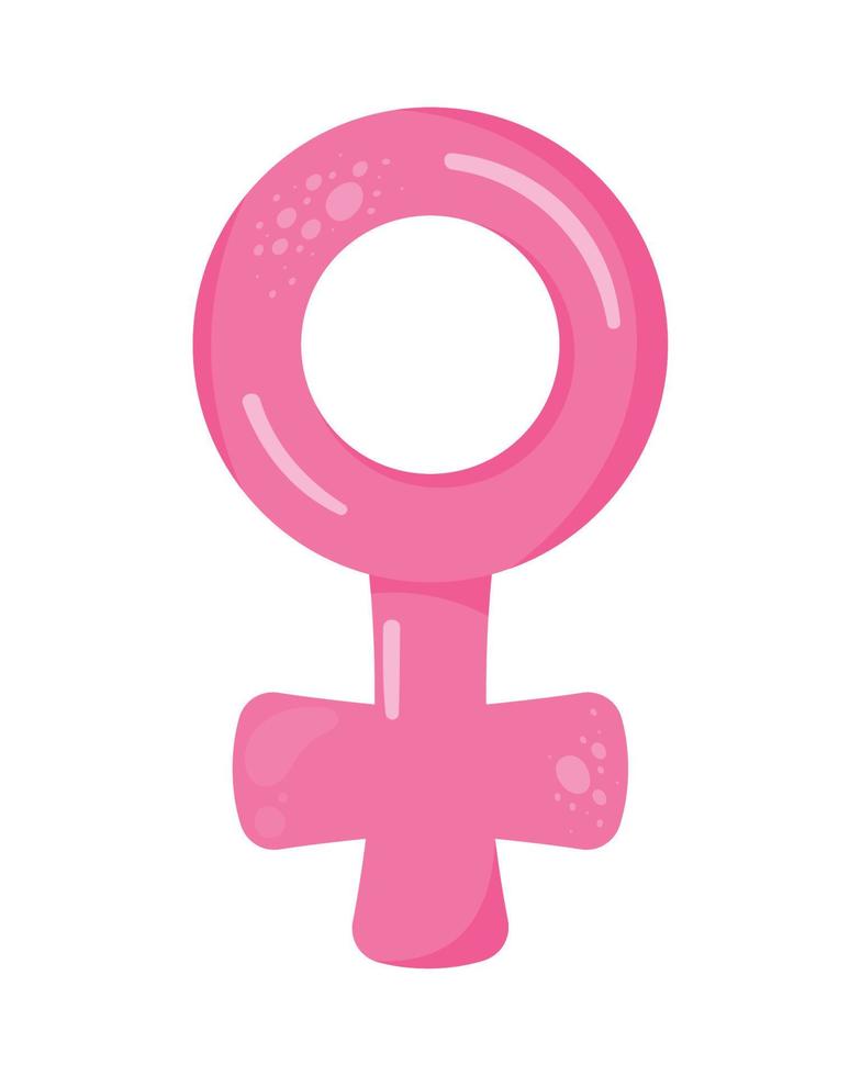 símbolo de género femenino rosa vector
