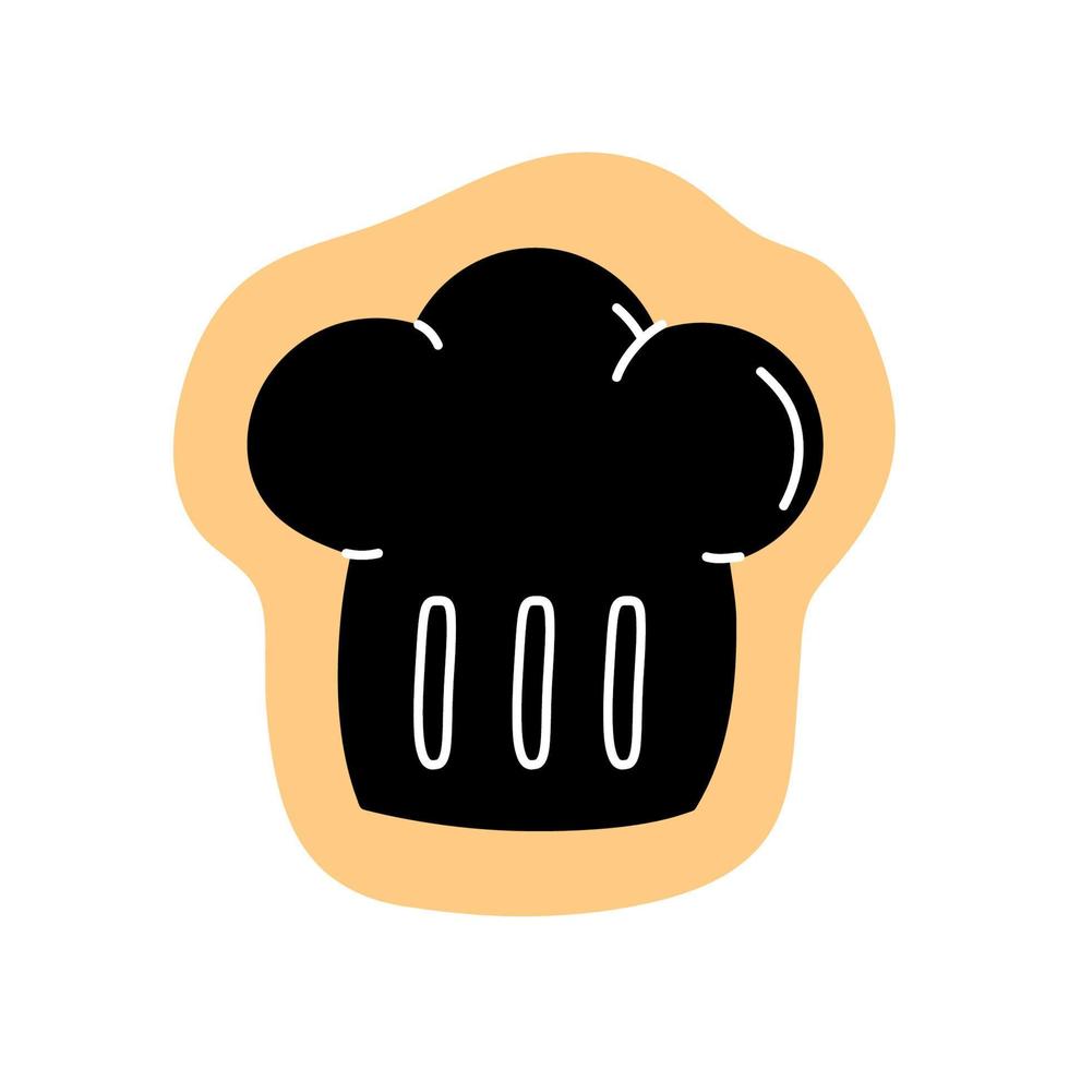 chef hat silhouette vector