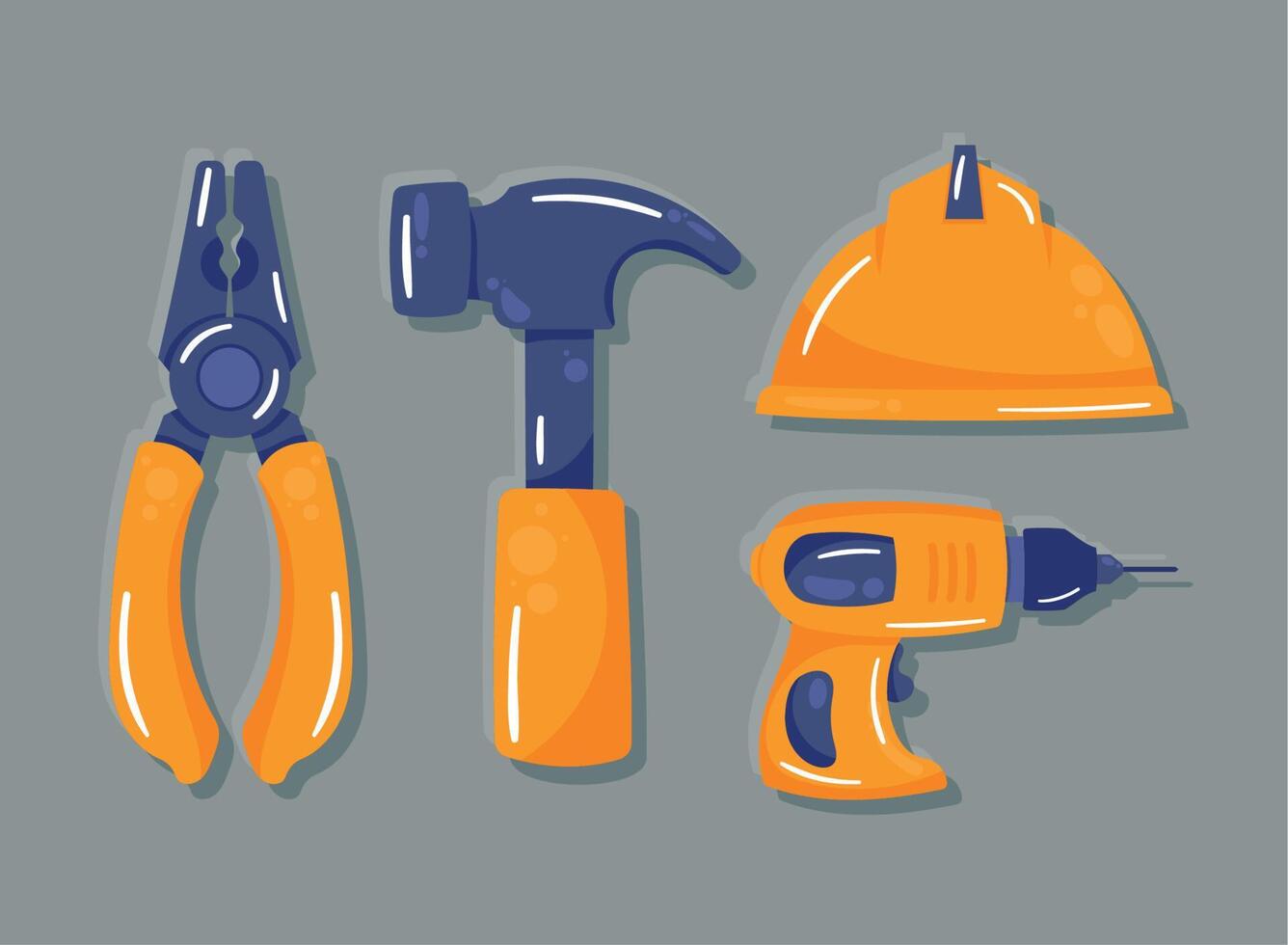 four technical service tools vector