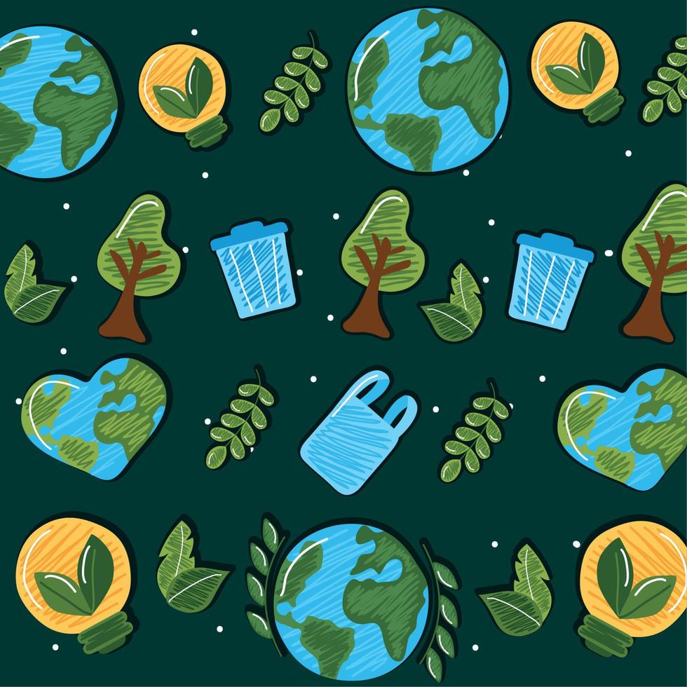 eco friendly pattern vector