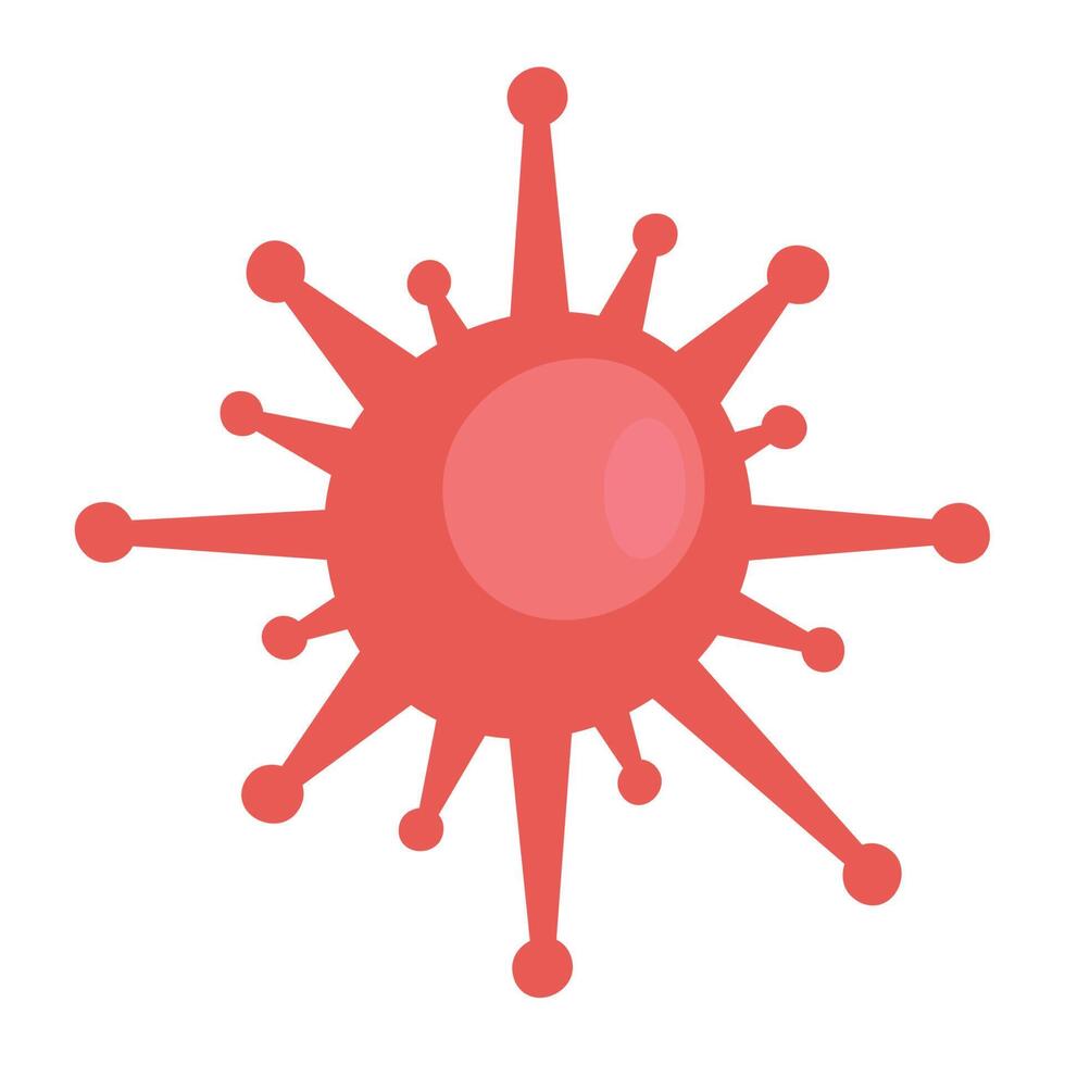 covid19 particle red vector