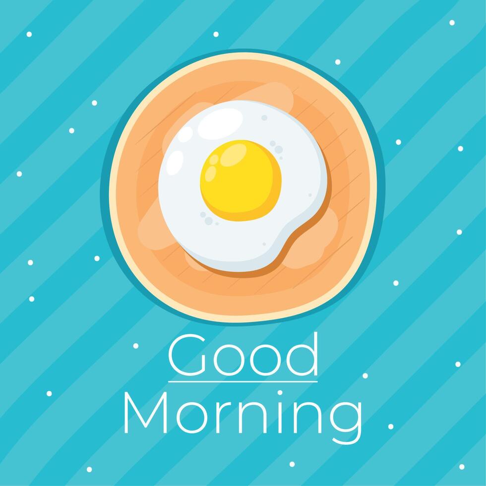 lettering and egg fried vector