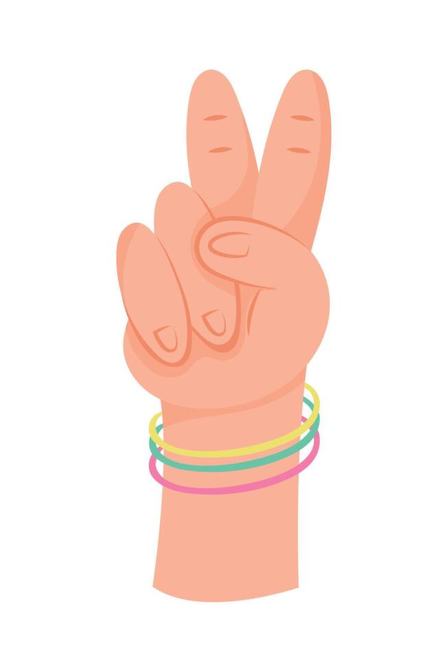 peace and love gesture vector