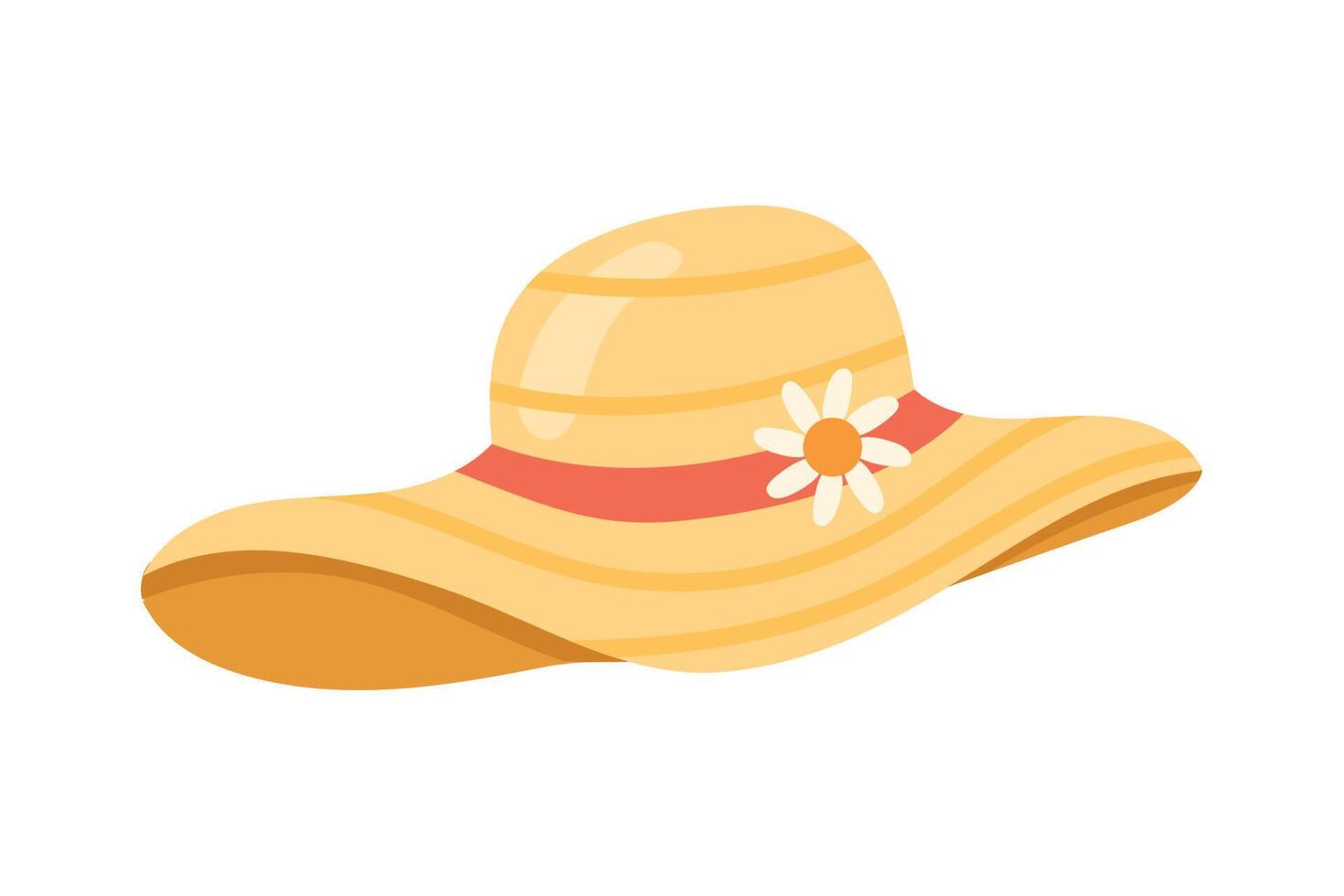 accesorio de sombrero de verano vector