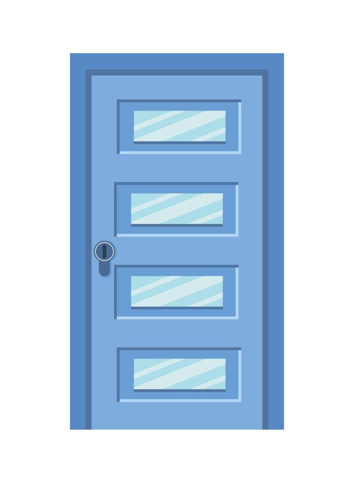 blue door front 11452223 Vector Art at Vecteezy