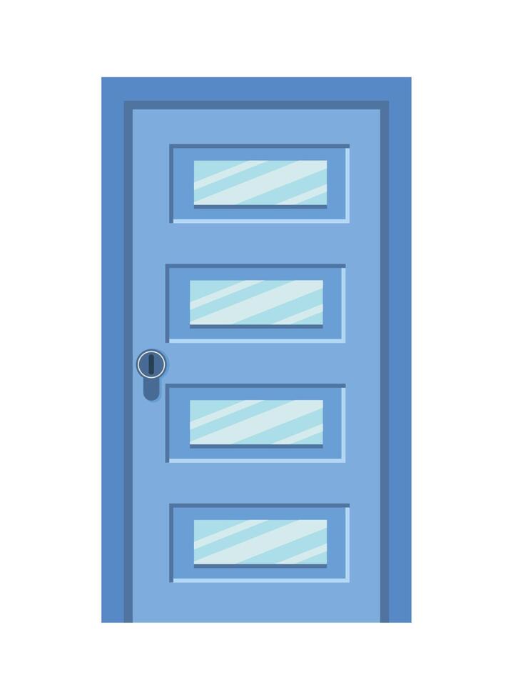 blue door front vector