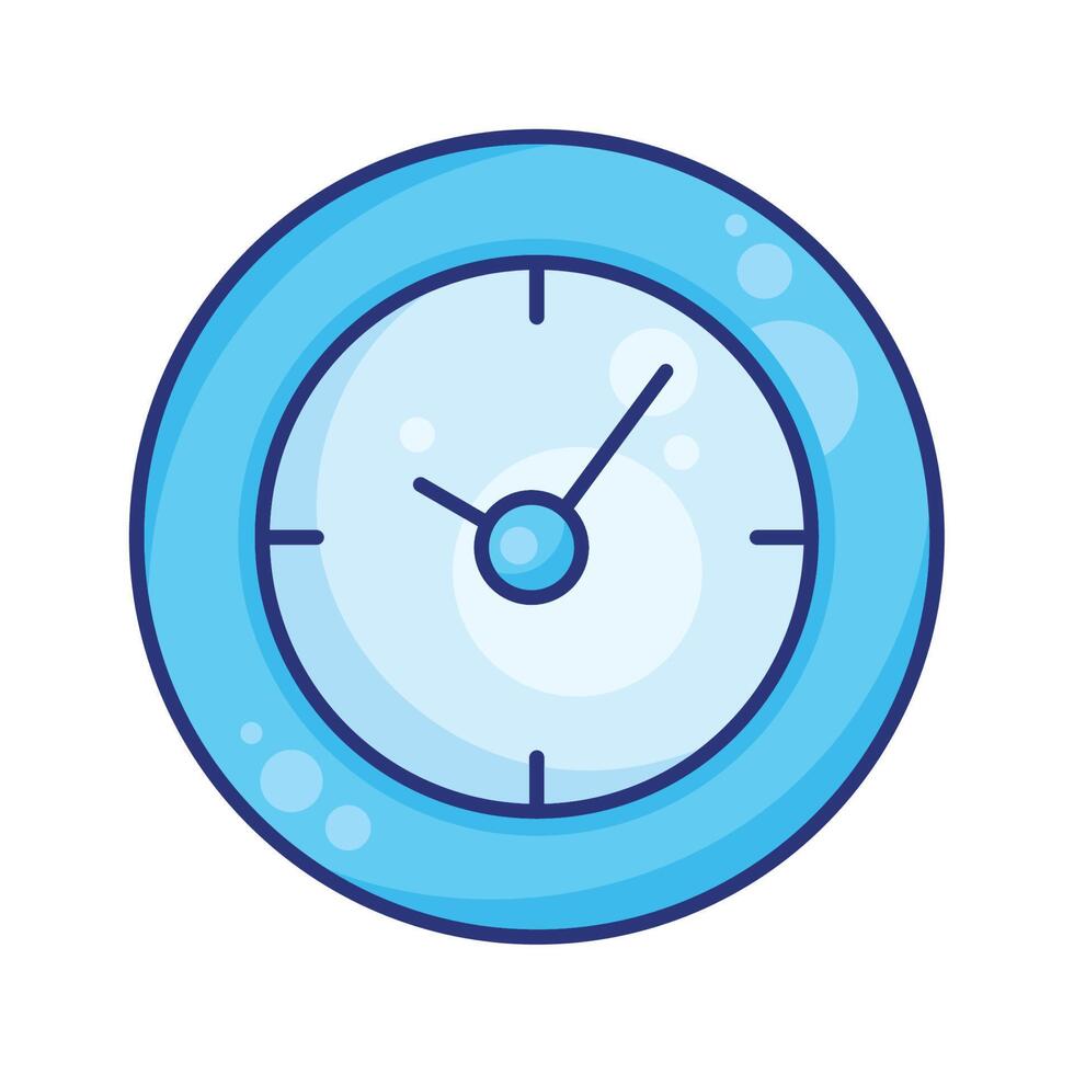 blue time clock vector