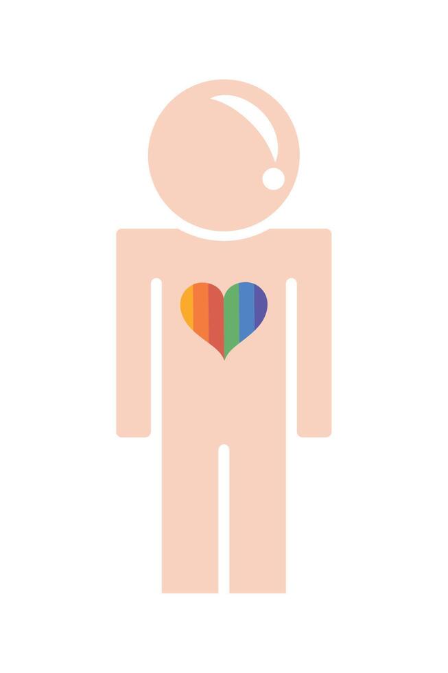 avaatr con corazon lgtbi vector