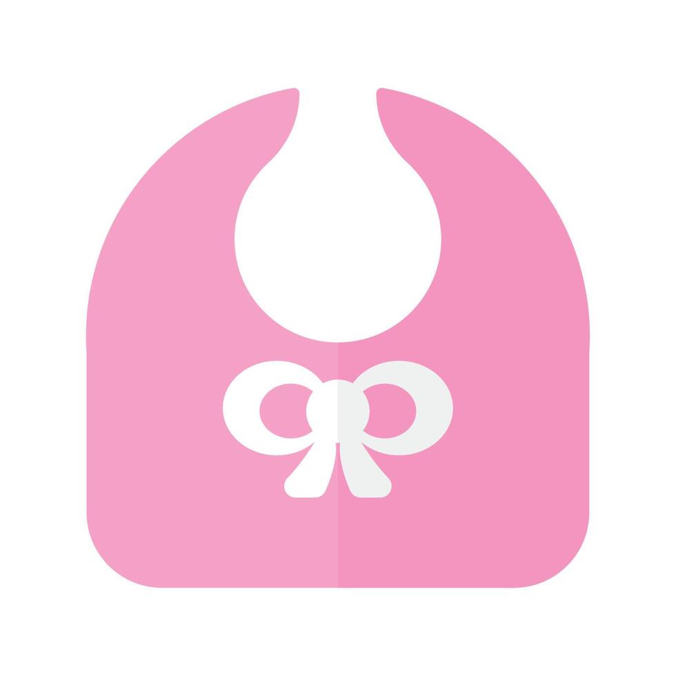 pink baby bib vector