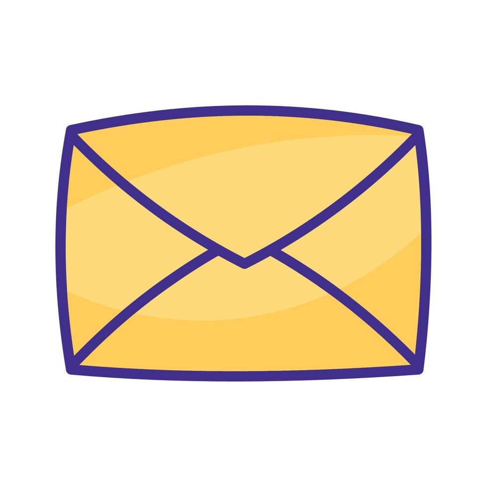 yellow envelope mail vector