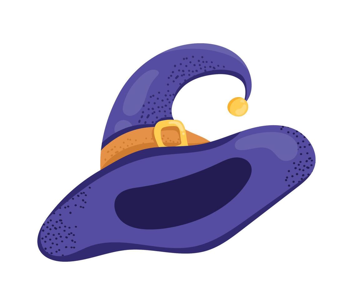 sombrero de bruja morado vector