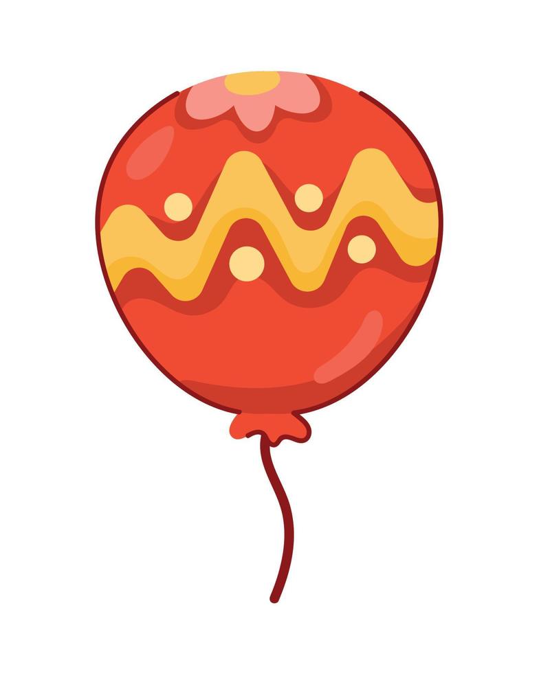 balloon helium with mexican decoration vector