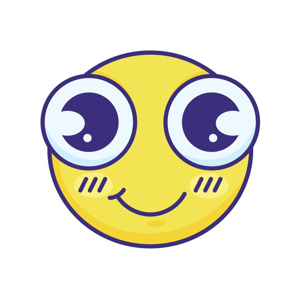 smile face emoticon vector