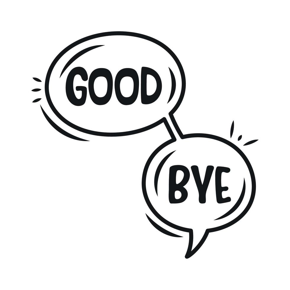 good bye doodle expression vector