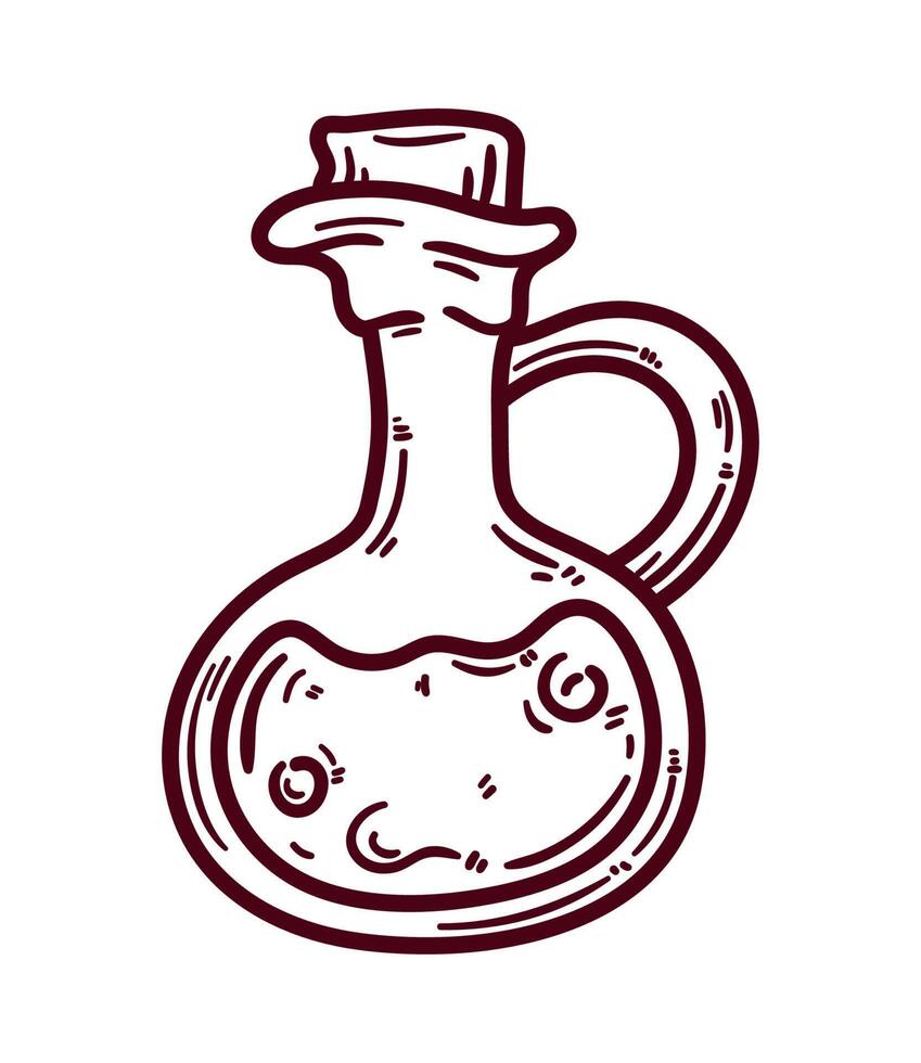 oil jar kitchen utensil vector