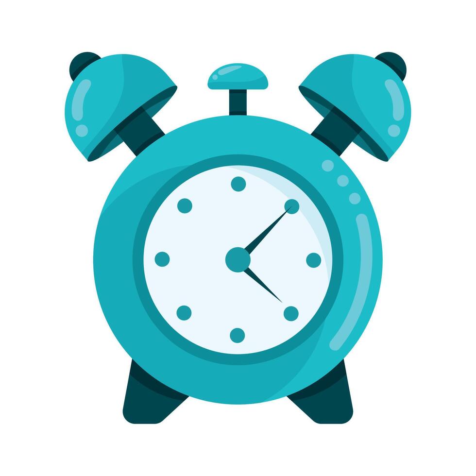 blue alarm clock vector