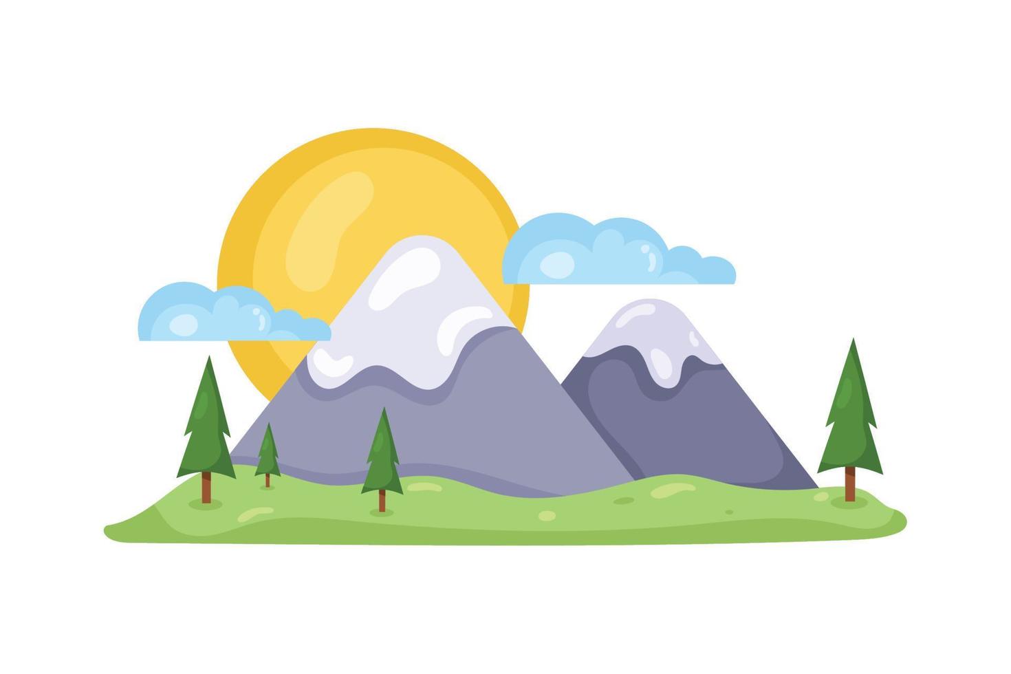 rocky mountains canadian landscape vector