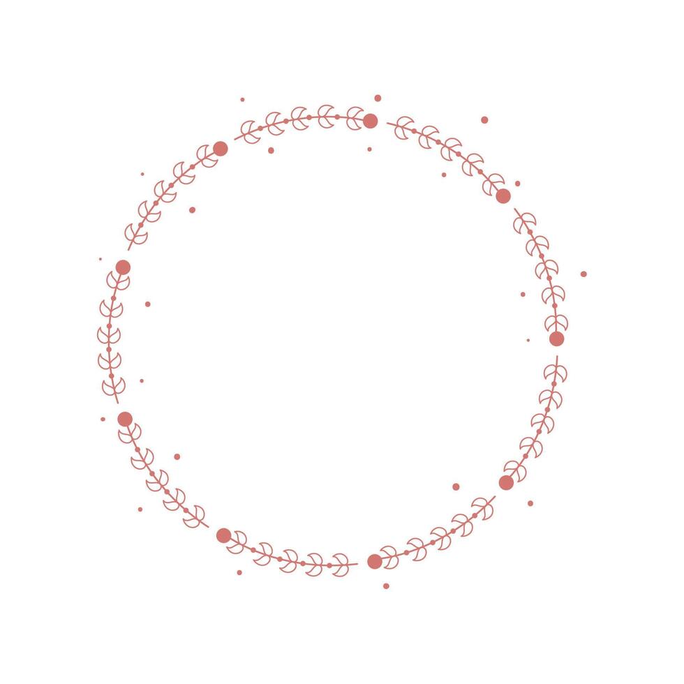 red circular frame vector