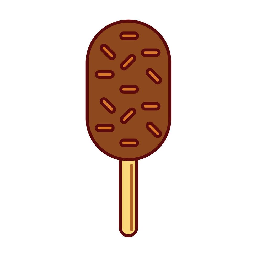 palito de helado de chocolate vector