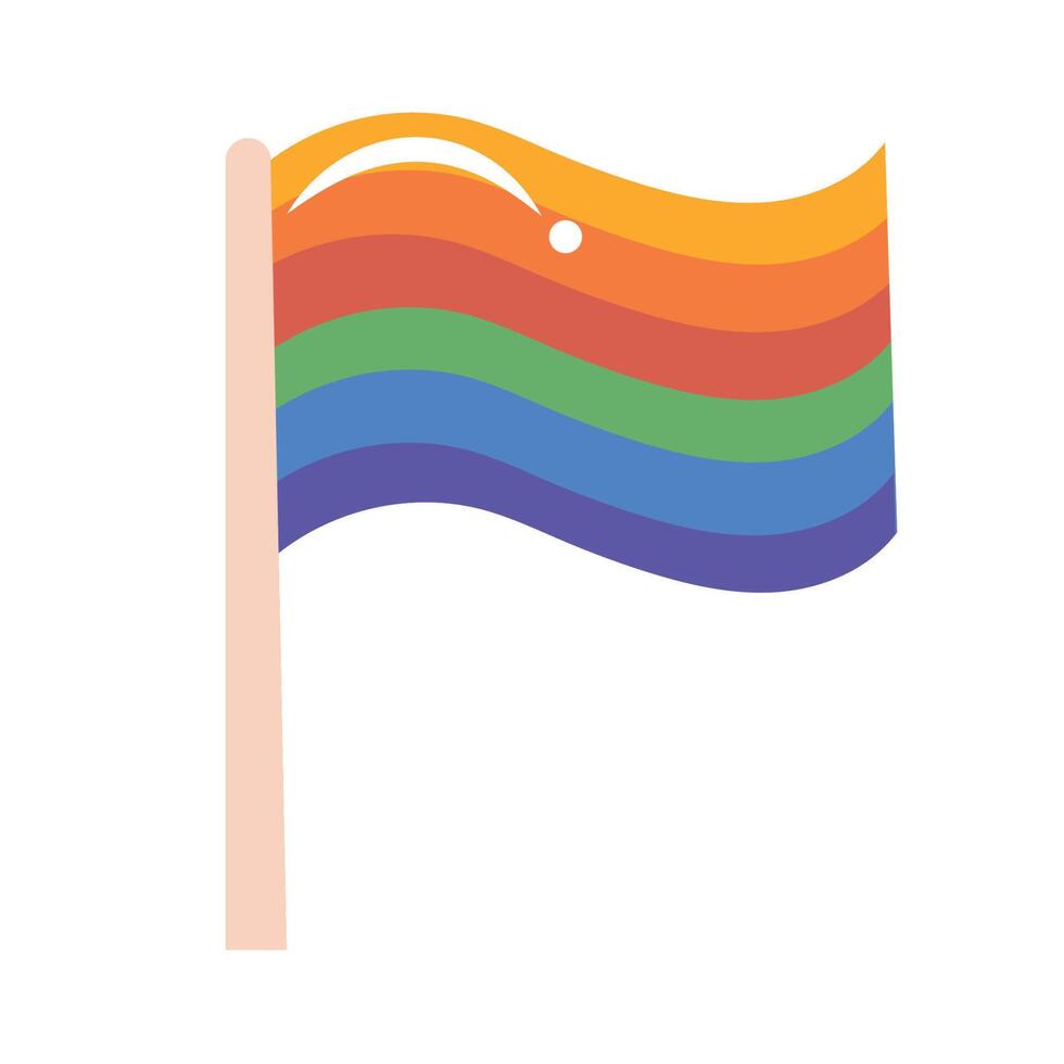 lgtbi flag in pole vector
