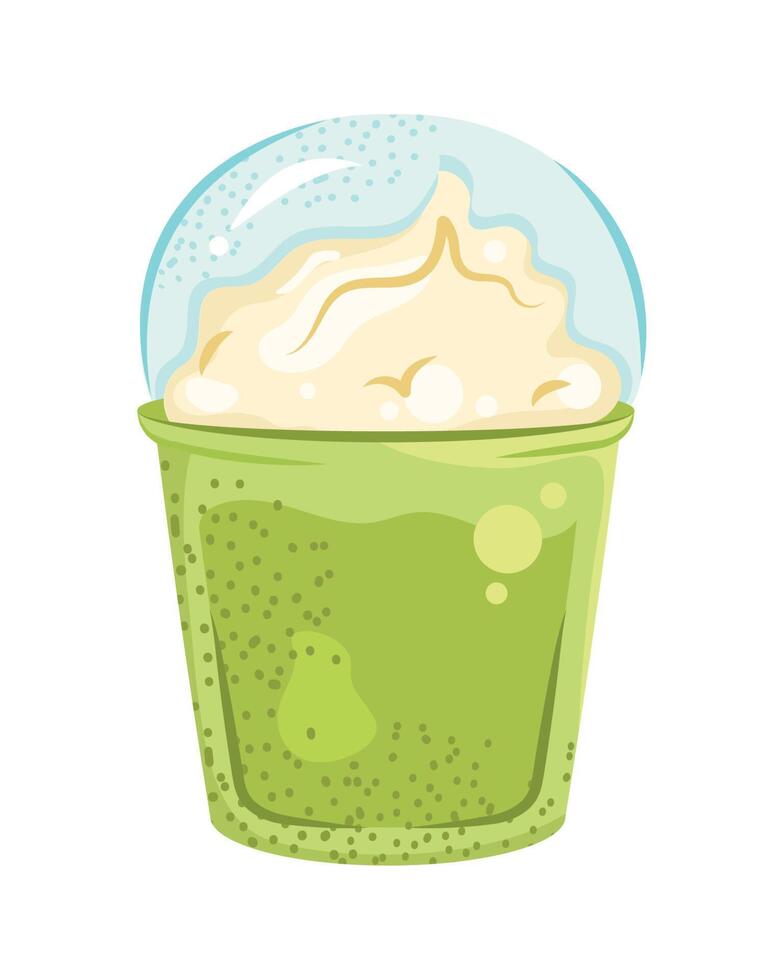 bebida helada matcha vector